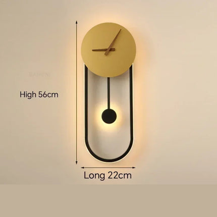 Modern LED Wall Clock Lamp 59″ x 79″ – Stylish 2-in-1 Home Decor & Ambient Light