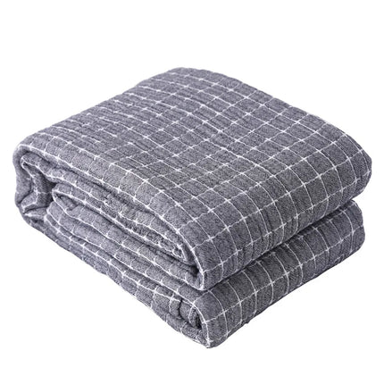 Soft Cotton Throw Blanket with Plaid Pattern – Lightweight, Breathable & Stylish Plaid for Bed and Sofa