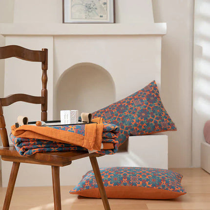 Bohemian Fleece Throw Blanket – Cozy Plaid with Colorful Pattern for Sofa & Bed