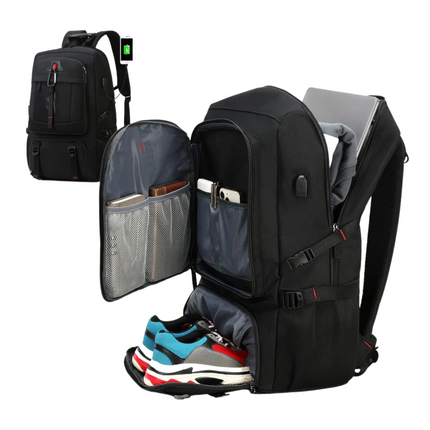 50L Waterproof Travel Backpack – Durable Hiking Rucksack with Rain Cover & Multiple Compartments