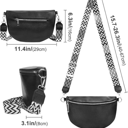 Trendy Crossbody Bag with Wide Shoulder Strap – Stylish & Comfortable