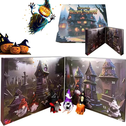 Christmas Advent Calendar with 24 Figurines – Winter Village Scene Holiday Countdown