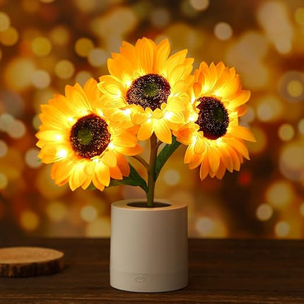 Sunflower LED Table Lamp – Warm Ambient Lighting & Cozy Home Décor Accent