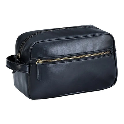 Luxe PU Leather Toiletry Bag – Waterproof, Compact & Stylish Travel Organizer