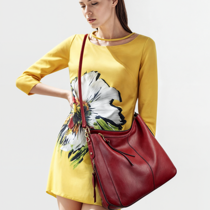 Ersilia Luxe Women's Leather Tote – Spacious, Stylish & Durable Handbag for Work & Everyday Use