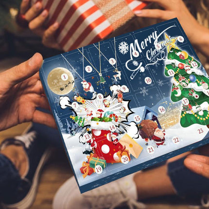 Christmas Advent Calendar with 24 Mini Ornaments – Festive Countdown Decoration for Tree & Home