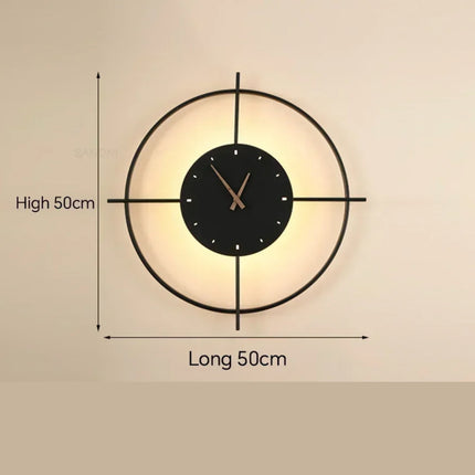Modern LED Wall Clock Lamp 59″ x 79″ – Stylish 2-in-1 Home Decor & Ambient Light