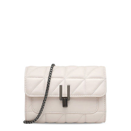 Luxury Quilted Shoulder Bag with Chain – Vegan Leather