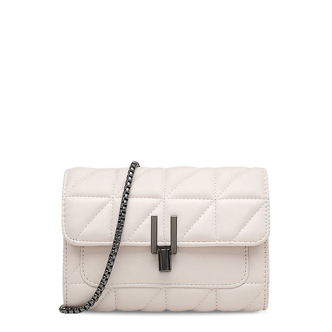 Luxury Quilted Shoulder Bag with Chain – Vegan Leather