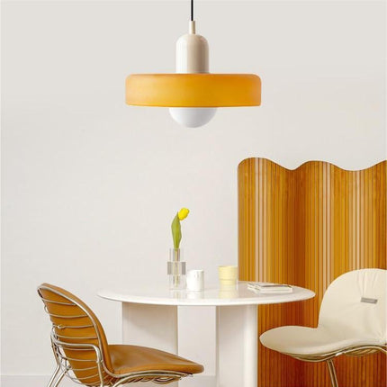 Color-Splash Glass Pendant Light 9.8" º 7.1" / 13.8" º 8.7" – Modern Adjustable Hanging Lamp for Kitchen, Dining & Living Room