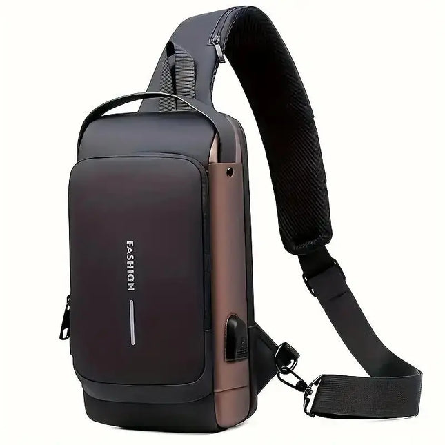 Anti-Theft Crossbody Bag – Waterproof, USB Charging Port & Modern Design