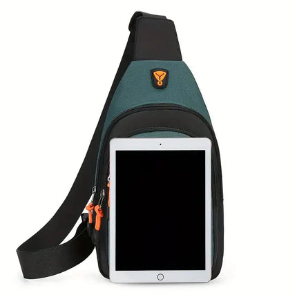 Water-Resistant Compact Shoulder Bag for Men – Functional Daily Travel & Work Crossbody Messenger