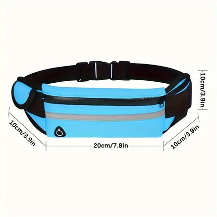 Water-Resistant Reflective Running Waist Pack – Lightweight & Adjustable for Jogging, Hiking, and Cycling