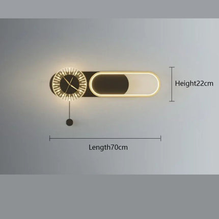 Modern LED Wall Clock Lamp 59″ x 79″ – Stylish 2-in-1 Home Decor & Ambient Light