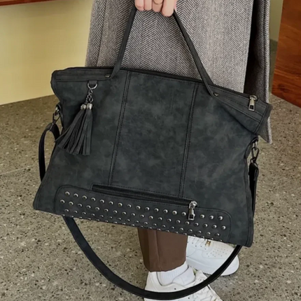 Women’s Large Faux Leather Tote Bag | Spacious Shoulder / Handbag for Work & Daily Use