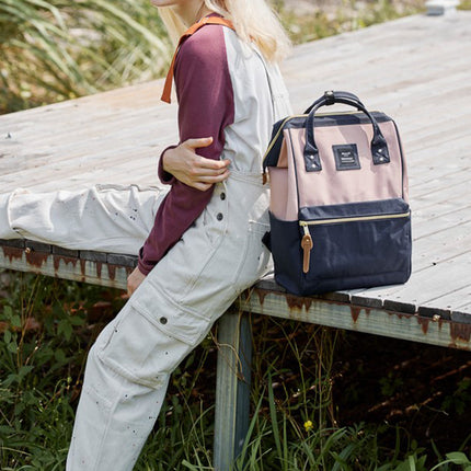 Holly Daze Waterproof Canvas Backpack – Eco-Friendly, Minimalist Japanese Design, Padded Laptop Compartment