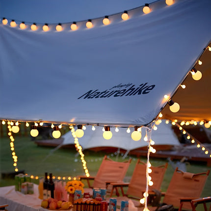 Solar Christmas String Lights for Outdoors 19.7ft – Warm White Waterproof LED Fairy Lights for Patio & Garden