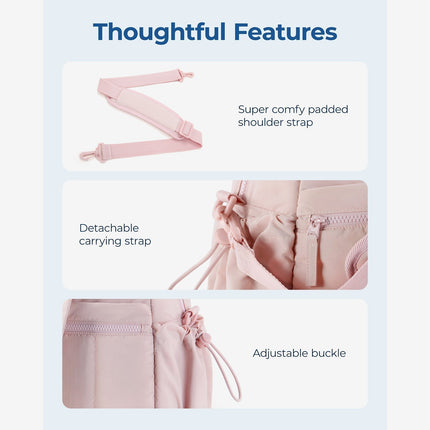 Black Travel Bag for Carry-On – Lightweight & Water-Resistant with Trolley Strap & PVC Pocket