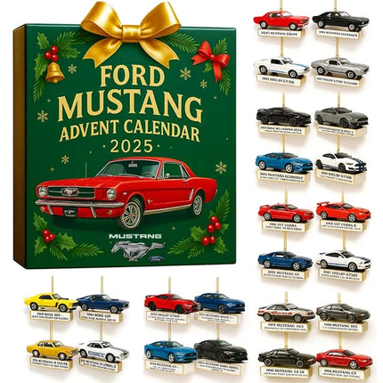 Ford Mustang Advent Calendar 2025 – 24 Miniature Die-Cast Cars for Collectors & Fans