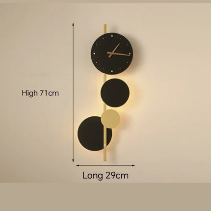 Modern LED Wall Clock Lamp 59″ x 79″ – Stylish 2-in-1 Home Decor & Ambient Light