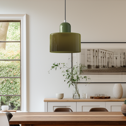 Elongated Halo Pendant Light – Modern Hanging Ceiling Fixture for Dining, Kitchen & Hallway
