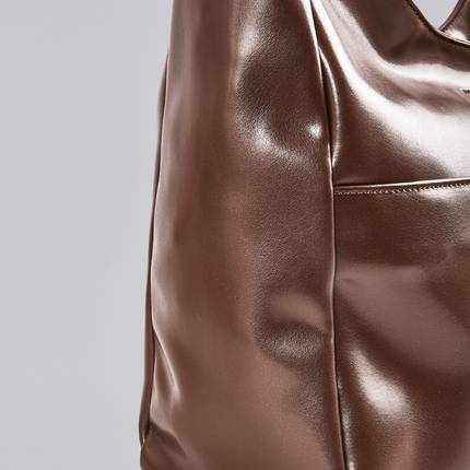 Minimalist Hobo Shoulder Bag – Vegan Leather