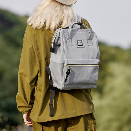 Holly Daze Waterproof Canvas Backpack – Eco-Friendly, Minimalist Japanese Design, Padded Laptop Compartment