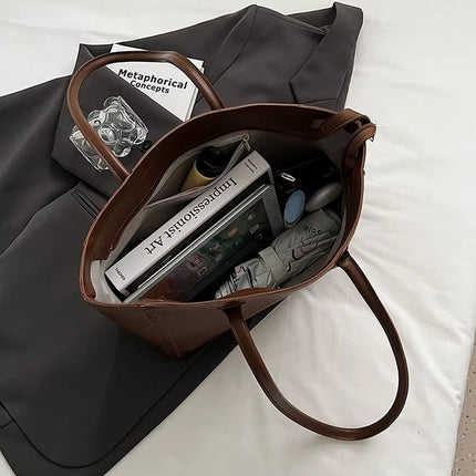 Leather Shopper Tote Bag – Stylish, Spacious & Durable for Work & Travel