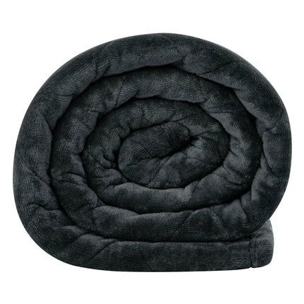 Soft & Cozy Sherpa Fleece Blanket – Double-Layered Grey Throw for Winter Warmth