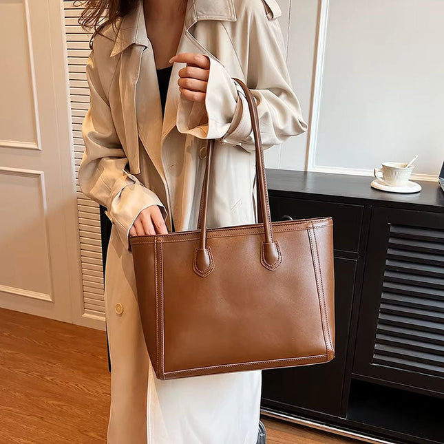 Leather Shopper Tote Bag – Stylish, Spacious & Durable for Work & Travel