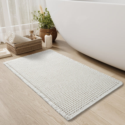 AbsorbEase Ultra Bath Mat 24" x 16" – Super Absorbent Waffle Design, Non-Slip & Machine Washable