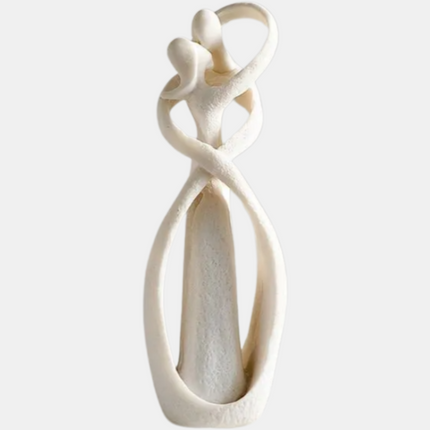 Abstract Lovers Embrace Sculpture – Modern Romantic Resin Statue for Home Decor & Gift Giving