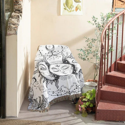 Abstract Woven Wall Tapestry Blanket – Modern Boho Home Decor Accent for Living Room & Bedroom