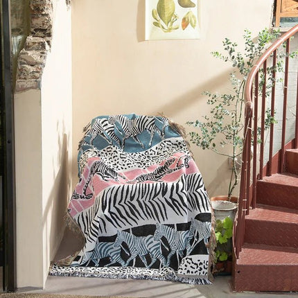 Abstract Woven Wall Tapestry Blanket – Modern Boho Home Decor Accent for Living Room & Bedroom