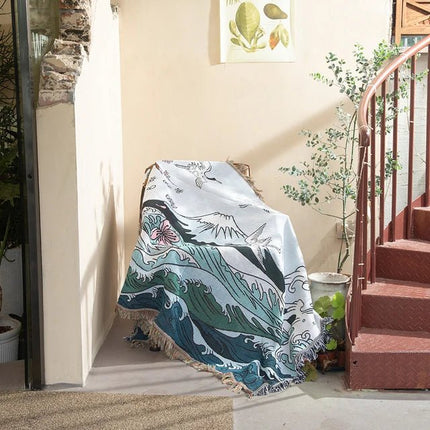 Abstract Woven Wall Tapestry Blanket – Modern Boho Home Decor Accent for Living Room & Bedroom