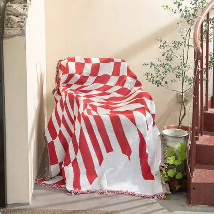 Abstract Woven Wall Tapestry Blanket – Modern Boho Home Decor Accent for Living Room & Bedroom