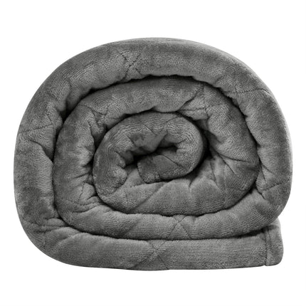 Soft & Cozy Sherpa Fleece Blanket – Double-Layered Grey Throw for Winter Warmth