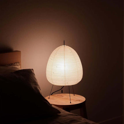 Lumi Biegung Japanese Washi Paper Table Lamp 12" – Soft Warm LED Light for Cozy Home Ambiance