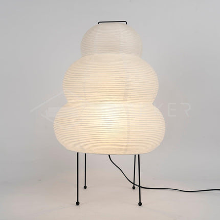 Lumi Biegung Japanese Washi Paper Table Lamp 12" – Soft Warm LED Light for Cozy Home Ambiance