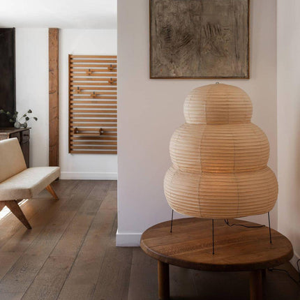 Lumi Biegung Japanese Washi Paper Table Lamp 12" – Soft Warm LED Light for Cozy Home Ambiance