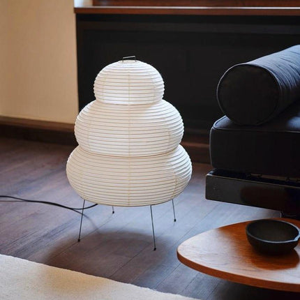 Lumi Biegung Japanese Washi Paper Table Lamp 12" – Soft Warm LED Light for Cozy Home Ambiance