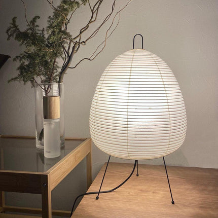 Lumi Biegung Japanese Washi Paper Table Lamp 12" – Soft Warm LED Light for Cozy Home Ambiance