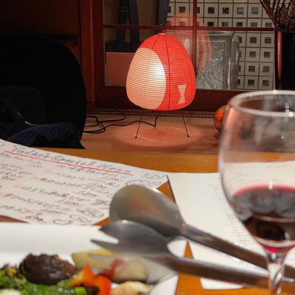 Lumi Biegung Japanese Washi Paper Table Lamp 12" – Soft Warm LED Light for Cozy Home Ambiance