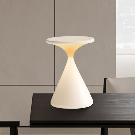 Wireless Hourglass LED Table Lamp – Modern USB-Rechargeable Ambient Light for Bedroom & Living Room