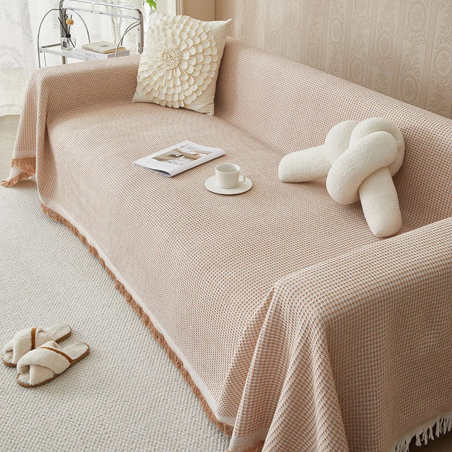 Breathable Cotton Sofa Cover – Machine Washable, Stylish & Durable Furniture Protector