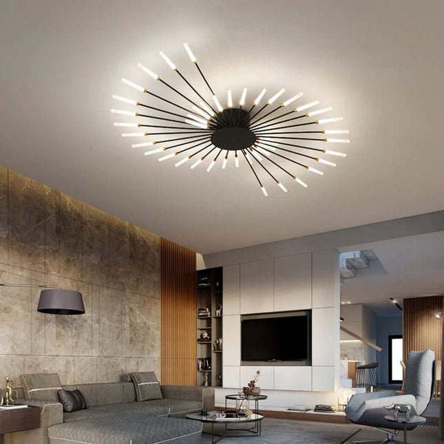 Firework-Inspired LED Ceiling Light – Modern Sparkling Fixture for Bedrooms & Living Rooms