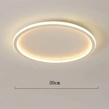 Minimalist Round Halo LED Ceiling Light – Modern Scandinavian Flush Mount for Warm Ambient Lighting