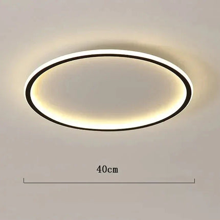 Minimalist Round Halo LED Ceiling Light – Modern Scandinavian Flush Mount for Warm Ambient Lighting