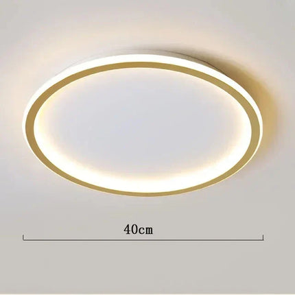 Minimalist Round Halo LED Ceiling Light – Modern Scandinavian Flush Mount for Warm Ambient Lighting