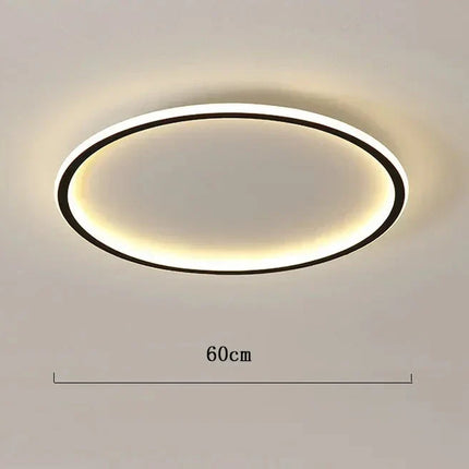 Minimalist Round Halo LED Ceiling Light – Modern Scandinavian Flush Mount for Warm Ambient Lighting